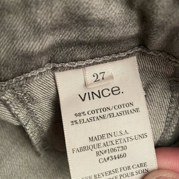 Vince Seam Jegging Skinny Gray Stretch Jeans 27 - Picture 3 of 11